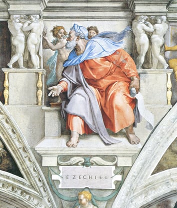 Ezekiel_by_Michelangelo,_restored_-_large
